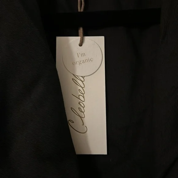 Cleobella Black Coat Lightweight Size L/XL Organic Cotton Jacket NWT - Picture 5 of 7